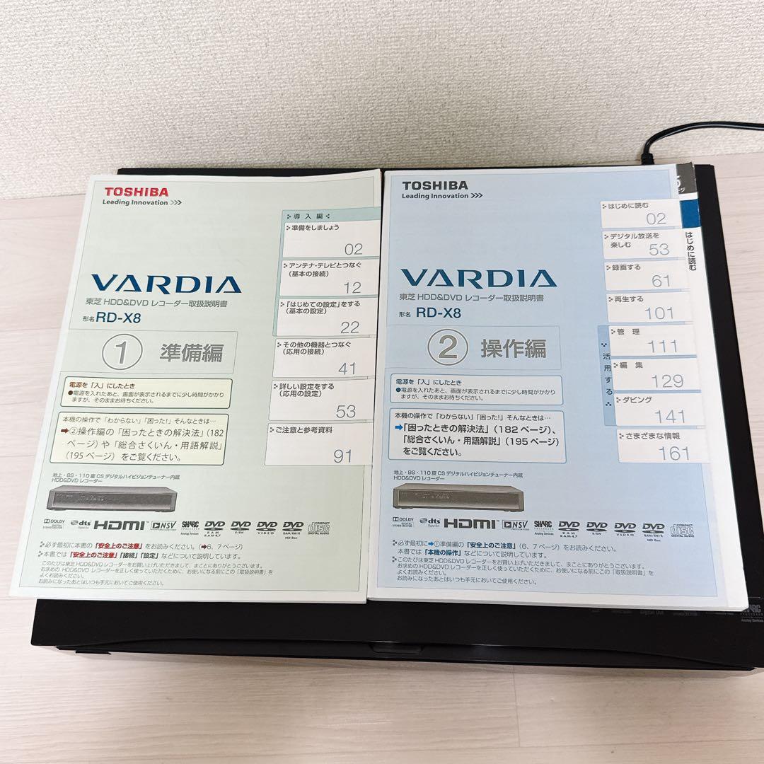 2486【美品】TOSHIBA VARDIA RD-X8 1TBダブルチューナー
