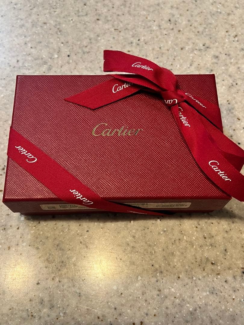 Cartier レザーケース 黒/ボルドー