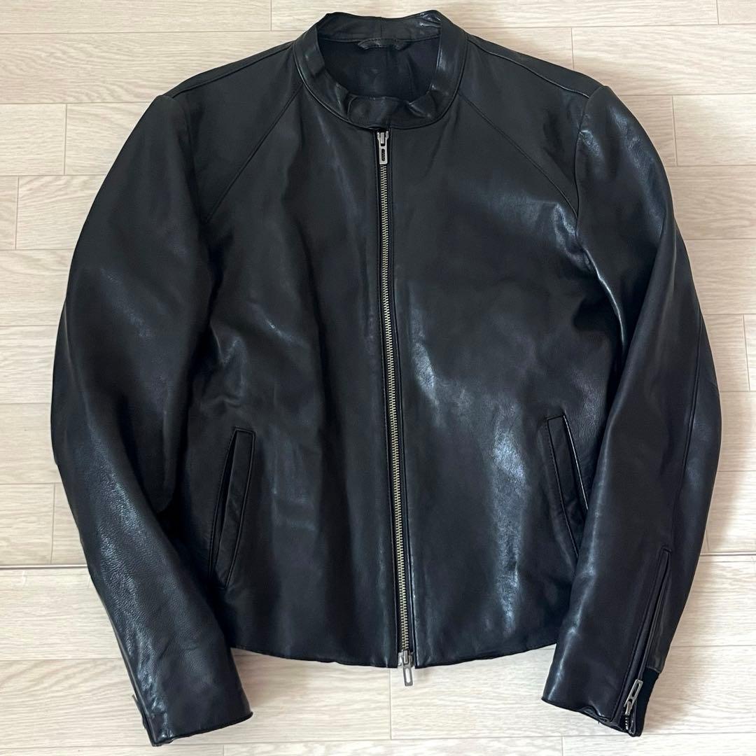 DOMENICO+SAVIO シングルレザー ライダースジャケット 46 やぎ革