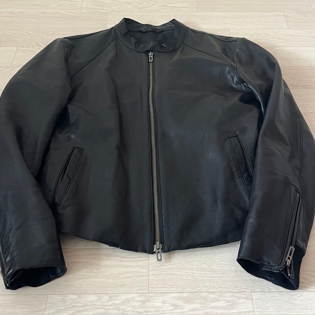 DOMENICO+SAVIO シングルレザー ライダースジャケット 46 やぎ革