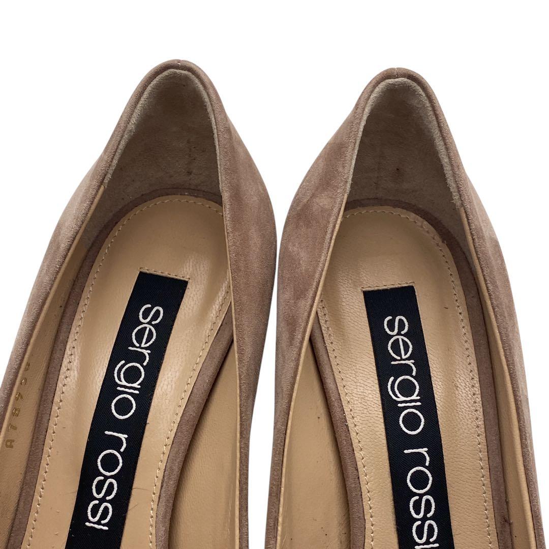 【美品】 セルジオロッシ パンプス スウェード ピンク ピンクベージュ