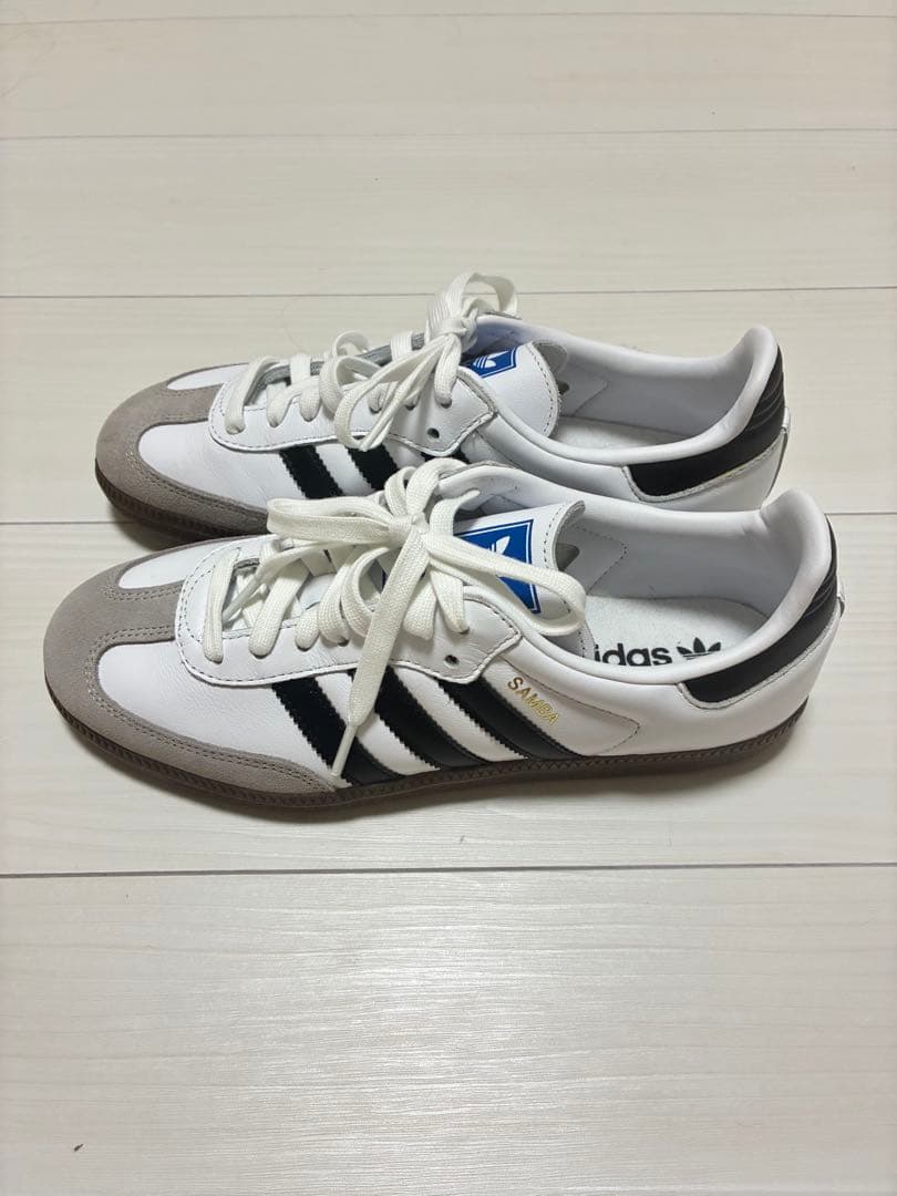 ✨極美品✨adidas Samba ホワイト/ブラック/グレー スニーカー
