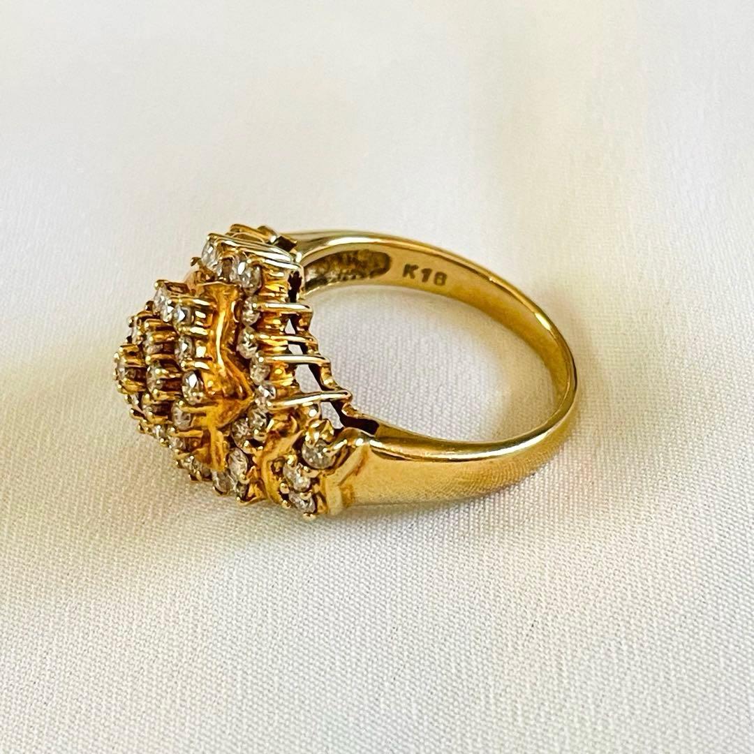 K18 ダイヤモンドリング 1.19ct 約8g ヴィンテージ レトロ 指輪