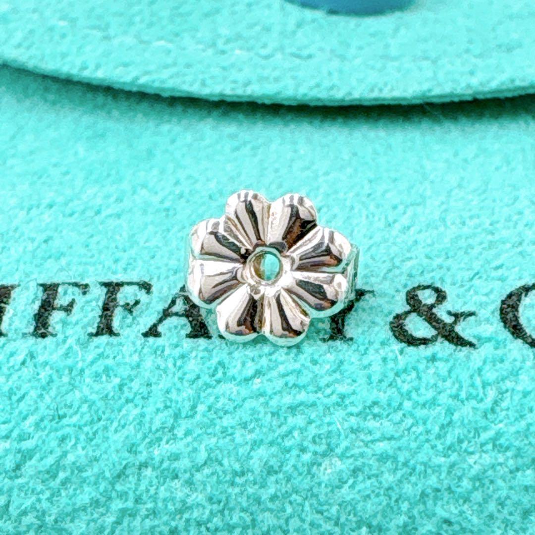 極美品レア ティファニー オープンハート ピアス ブラックジェイド シルバー