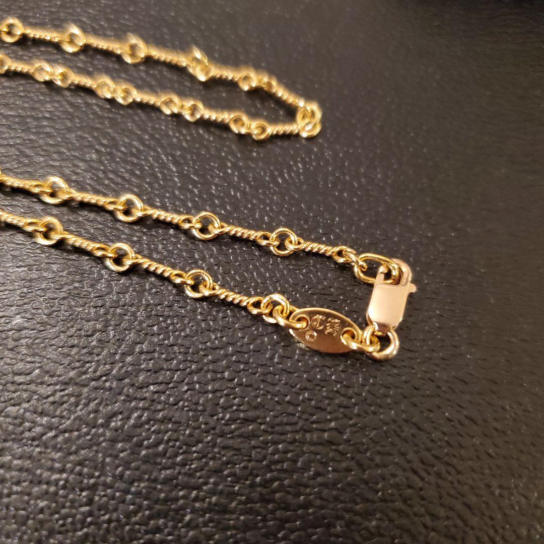 正規品CHROME HEARTS ツインチェーン22Kゴールド ネックレス