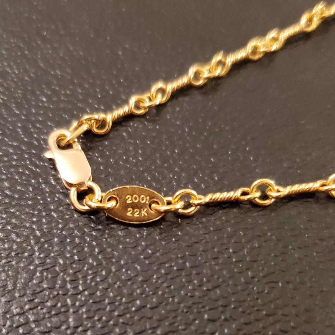 正規品CHROME HEARTS ツインチェーン22Kゴールド ネックレス