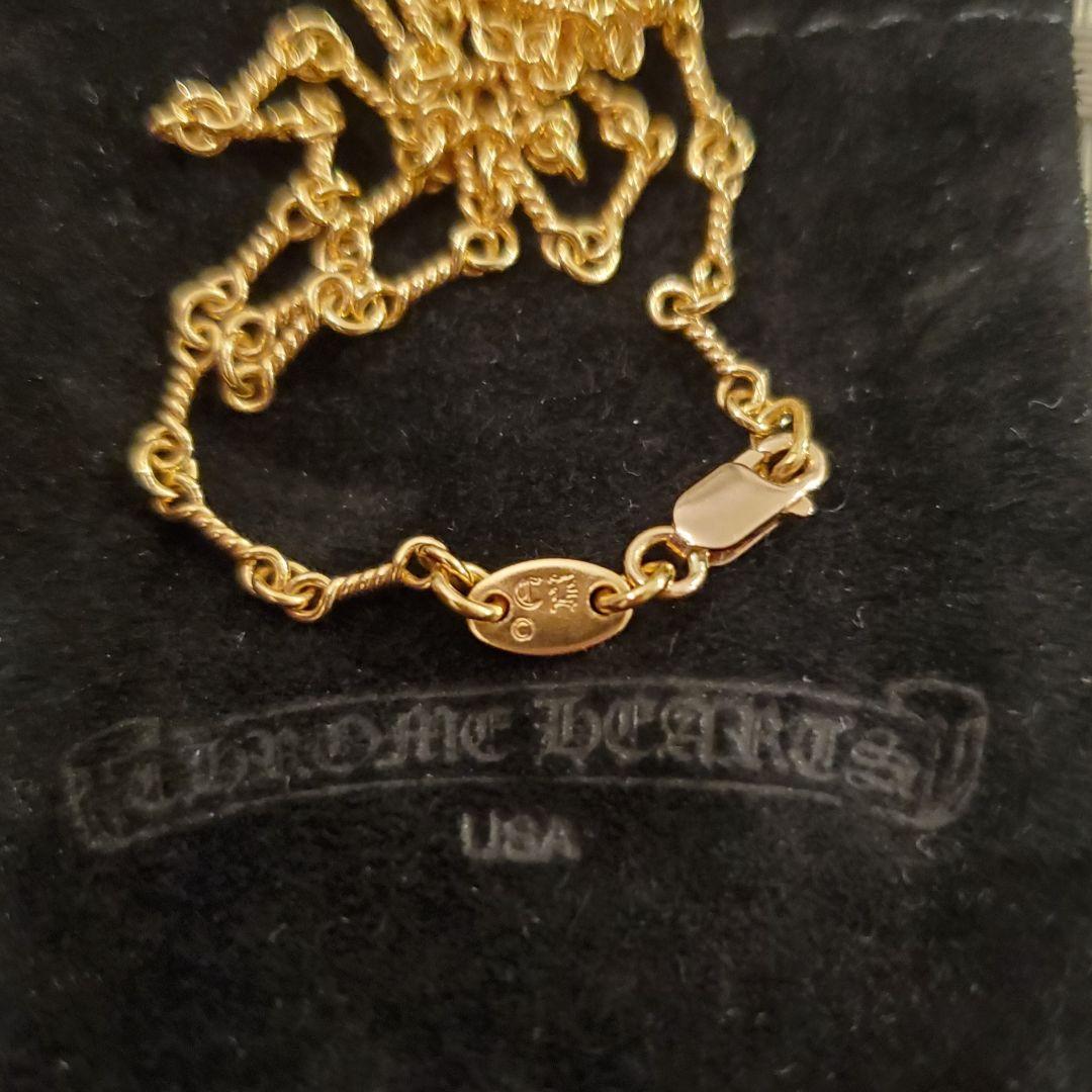 正規品CHROME HEARTS ツインチェーン22Kゴールド ネックレス