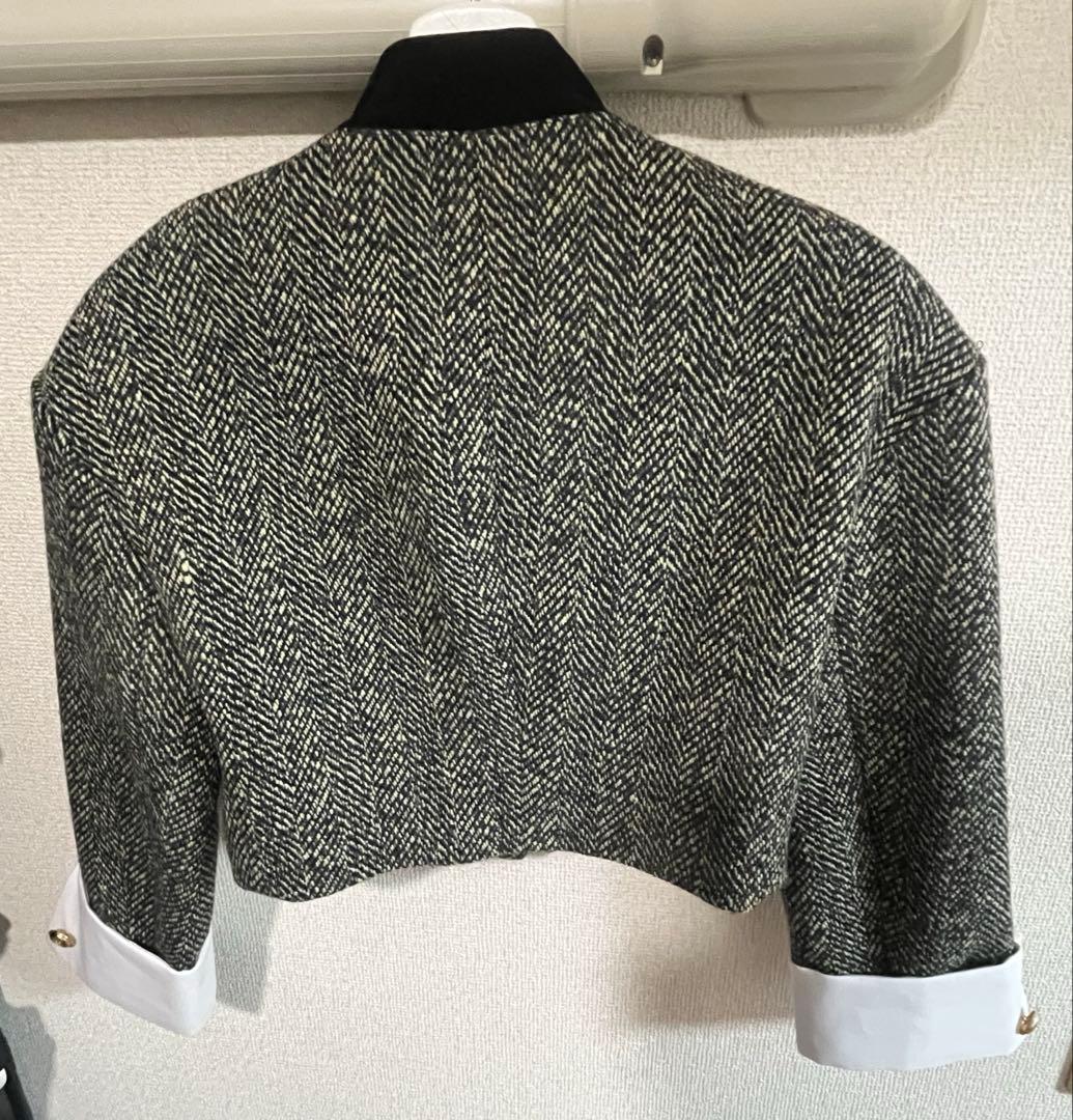 【美品】GUCCI グッチ ツイード クロップド ジャケット 金ボタン