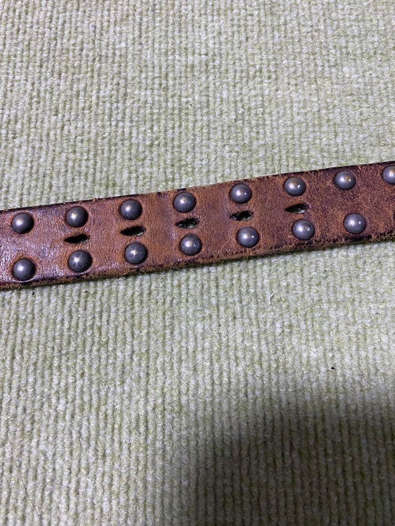 雰囲気抜群◎VINTAGE WORKS スタッズレザーベルト