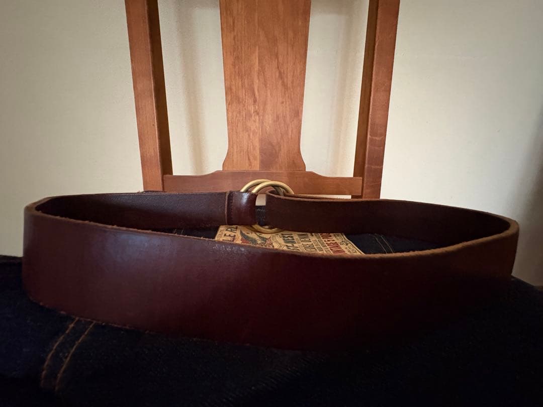 DOUBLE RLダブルアールエル ダブルリング レザーベルト 36 RRL