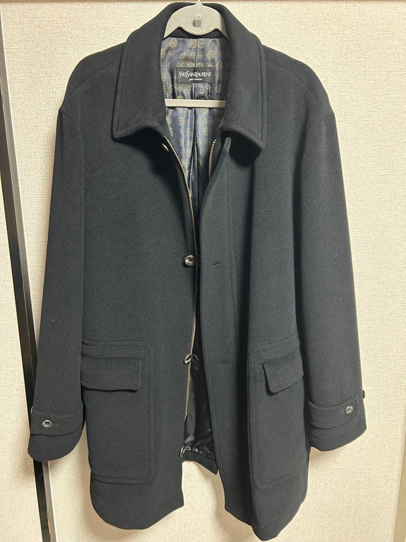Yves Saint Laurent イブサンローラン ウールコート 黒