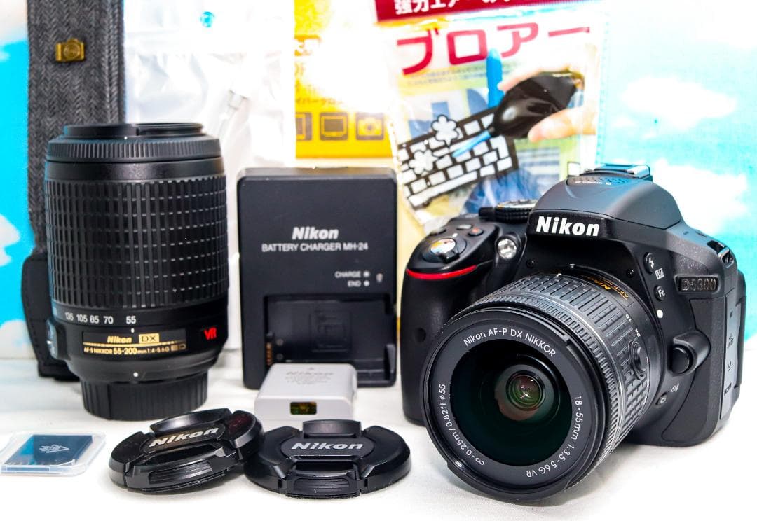 Nikon D5300⭐️ダブルレンズ⭐️Wi-Fi搭載⭐️自撮りがラクラク!