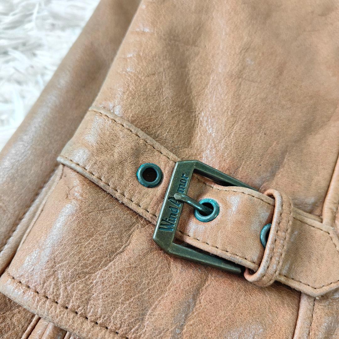 Wind Armor ウインドドアーマー レザージャケット LL　キャメル