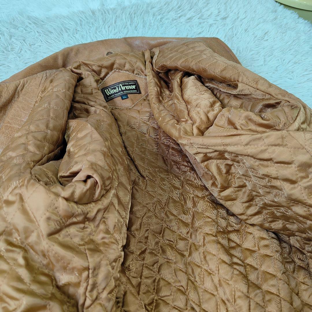 Wind Armor ウインドドアーマー レザージャケット LL　キャメル