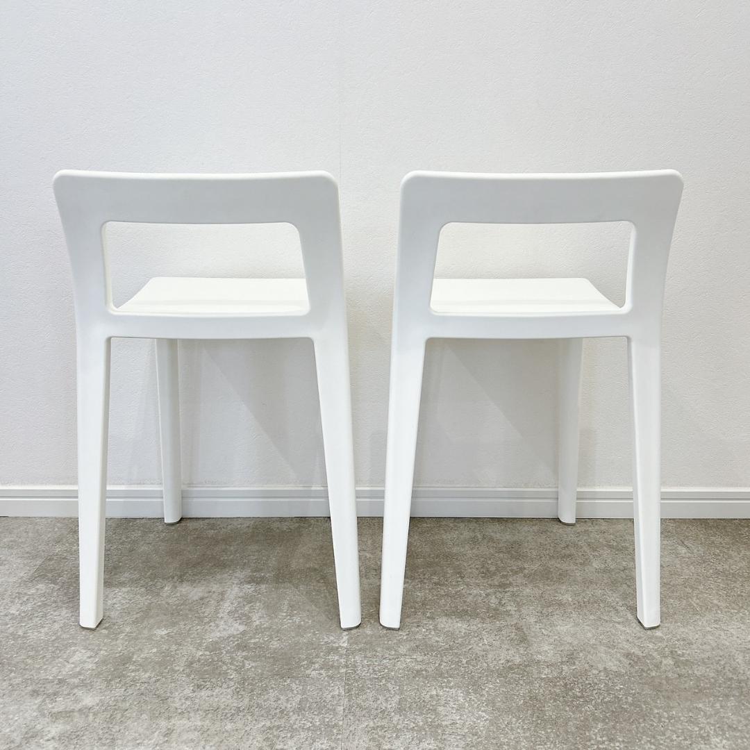 【美品】 ENOTS ミニマルチェア 2脚セット ホワイト 岩谷マテリアル