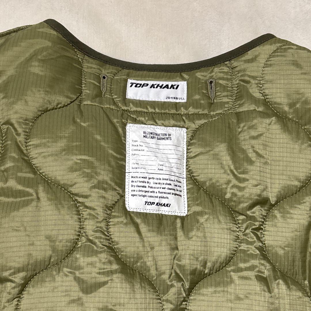 johnbull ミリタリージャケット ライトオリーブキルティングジャケット