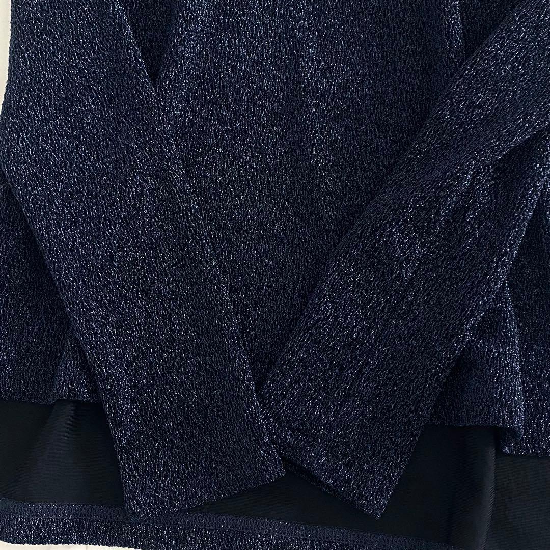 極美品 アドーア 24年モデル シャイニーニットジャガードハイネックカットソー