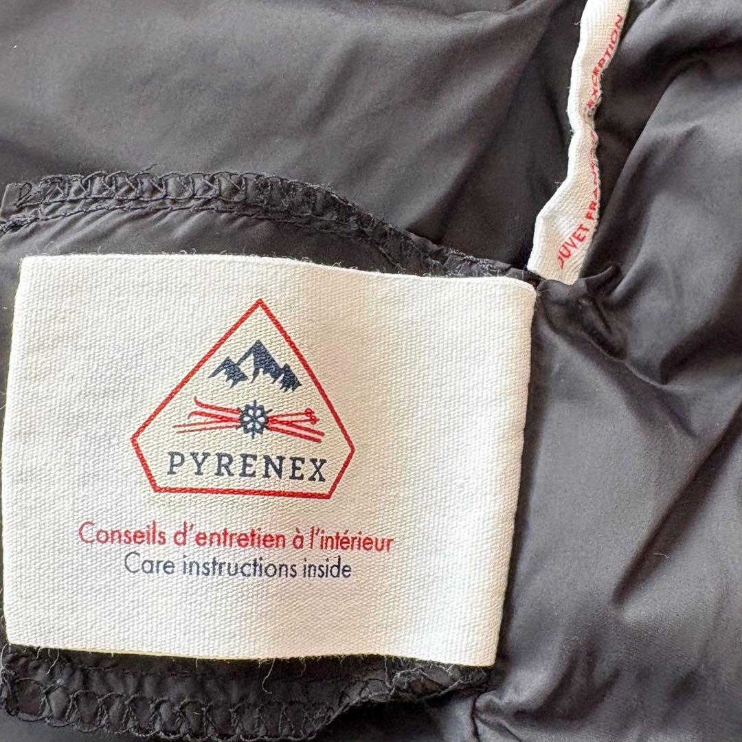 高級ダウン＊ピレネックス スプートニック ロング ソフト 黒 36