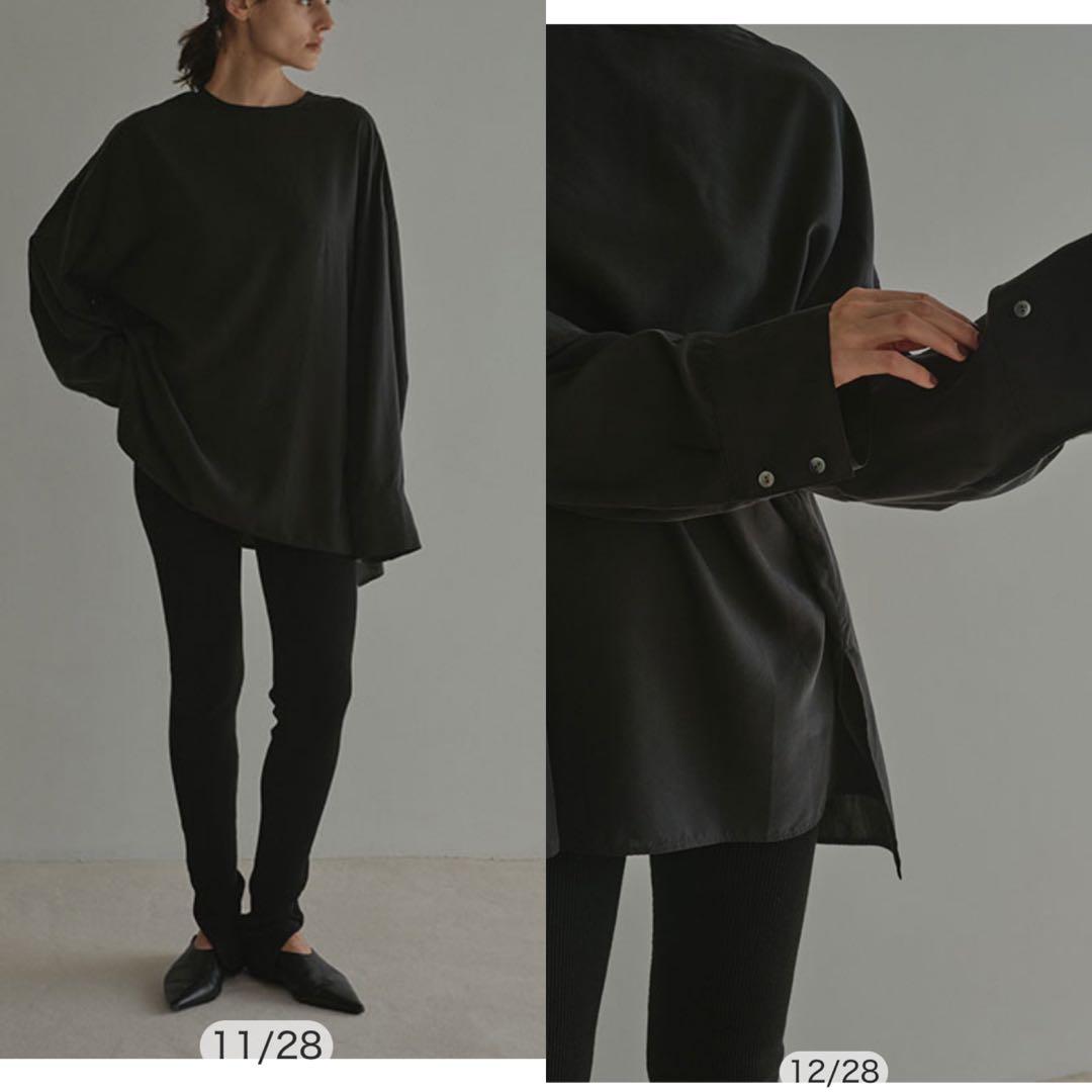 ETRE TOKYO 25AW クルーネックオーバーサイズプルオーバー ブラック