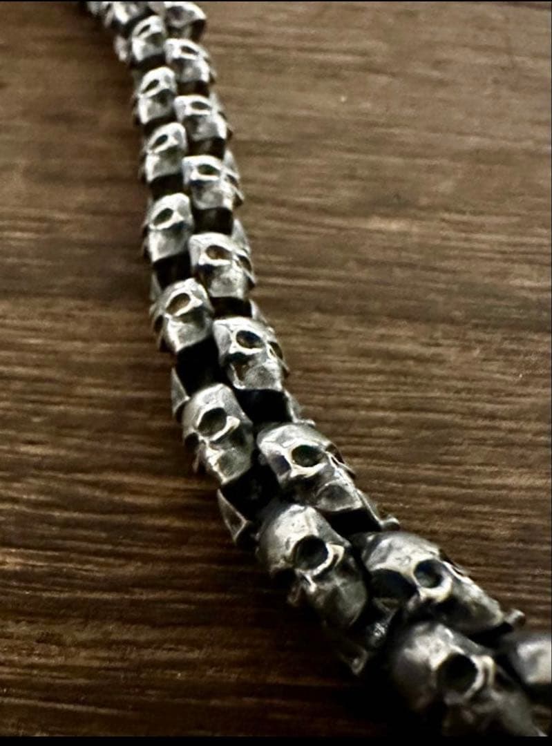 シルバー925 スカルネックレス　 120g