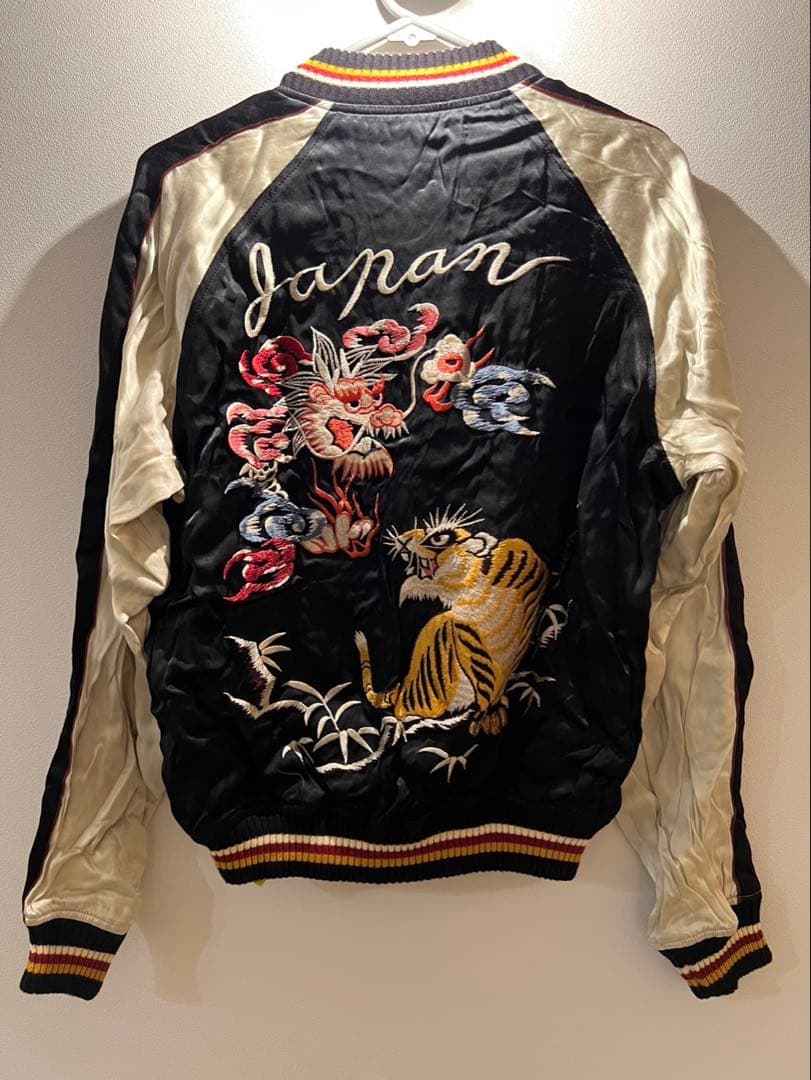 r*.様 [早い者勝ち]00s フラットヘッド スカジャン リバーシブル 黒x赤