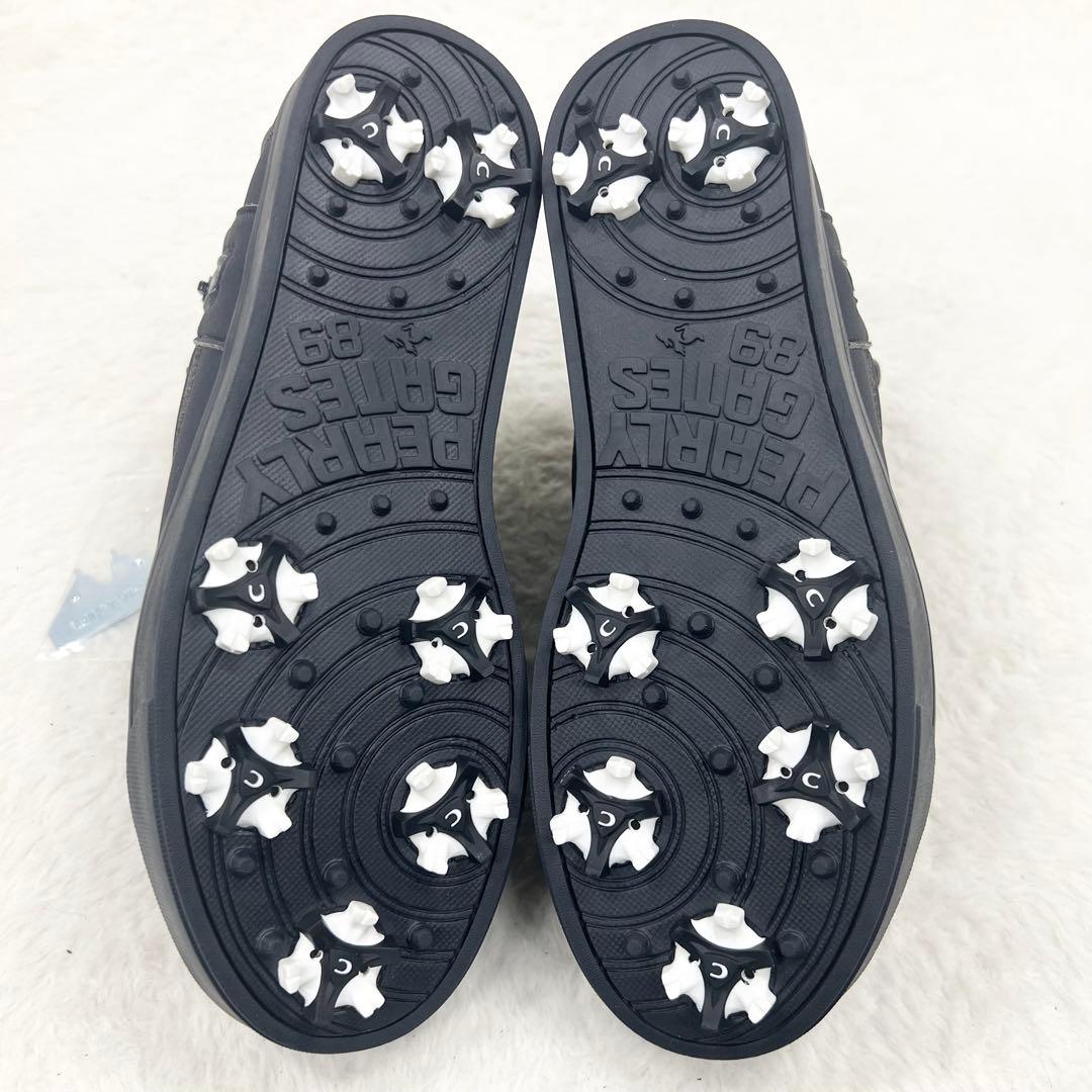 【新品】 パーリーゲイツ ミドルカット ゴルフシューズ ネイビー 23cm