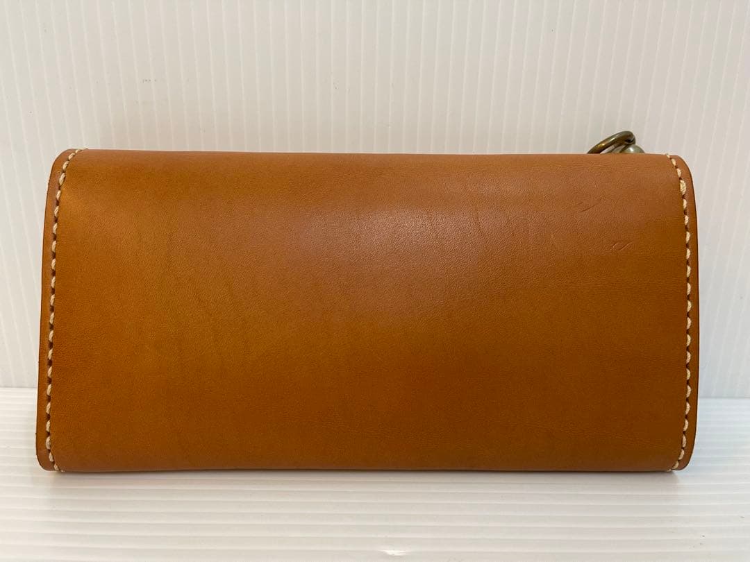 (美品) ラッキージョン オイルレザーウォレット OWTH1-CAMEL