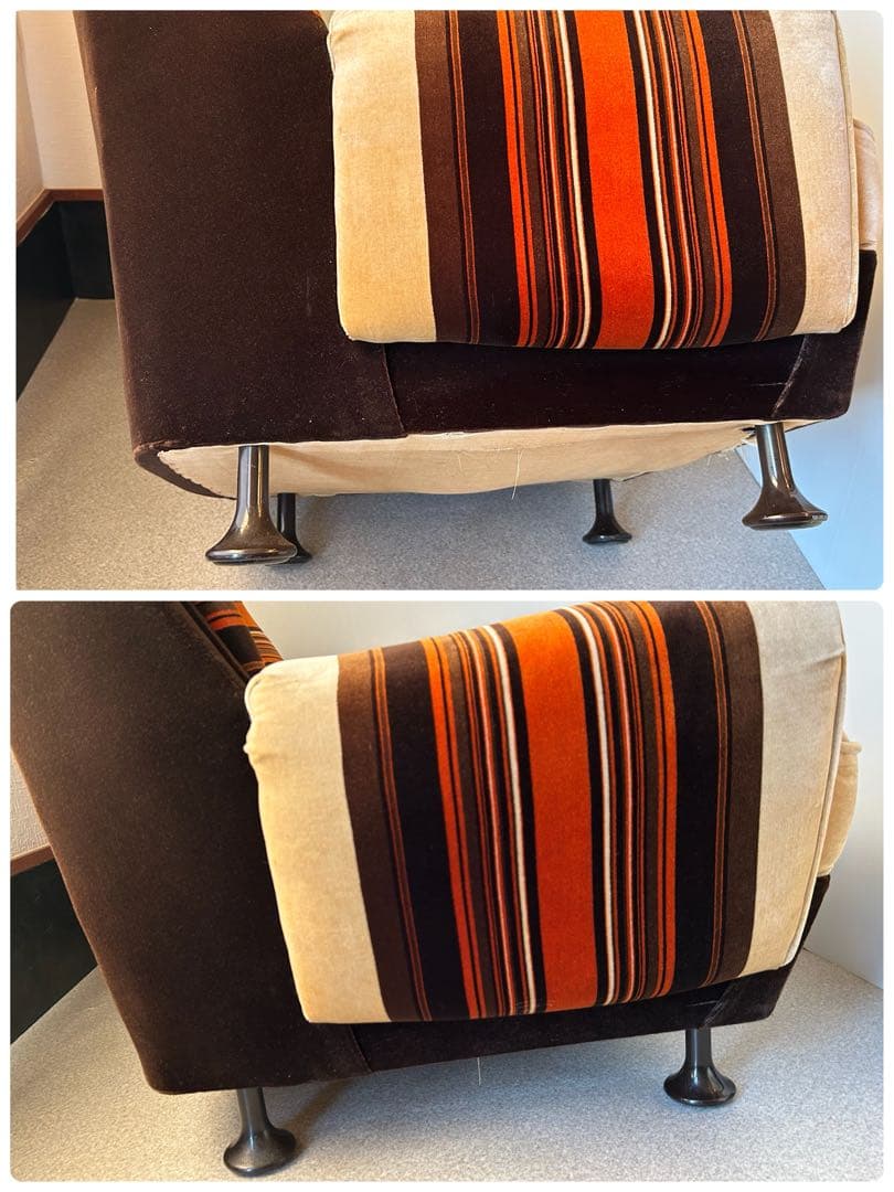 1Pソファ ミッドセンチュリー　昭和レトロ　モダン　ラウンジチェア　ヴィンテージ