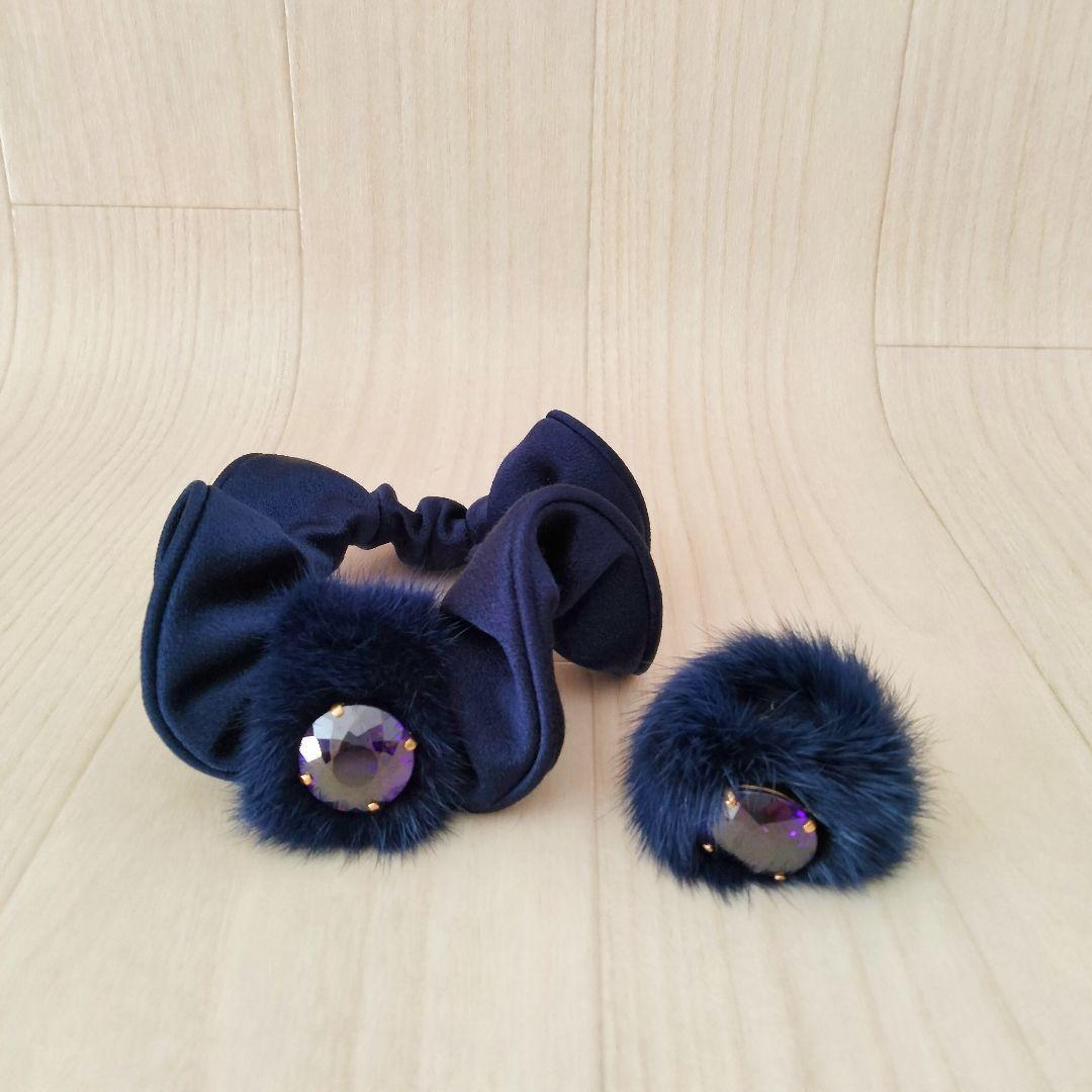 アッカ acca　ミンクシュシュ＆指輪　美品