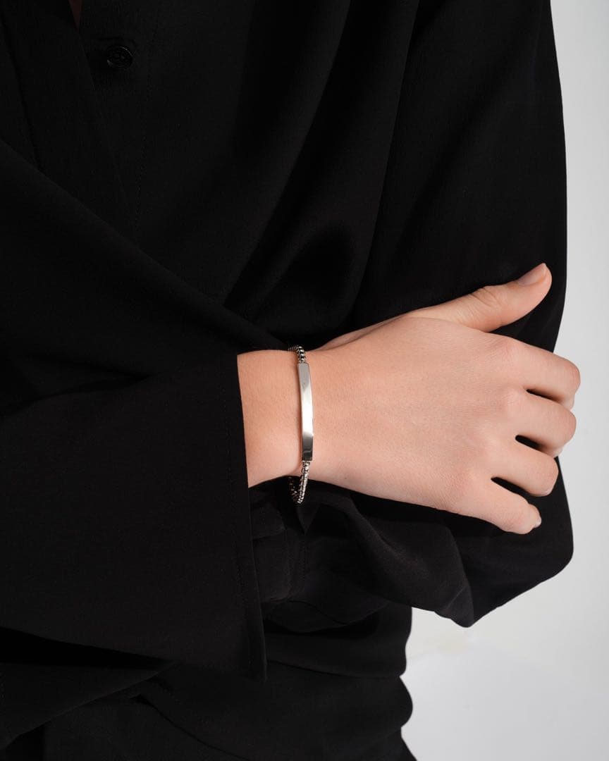 【未使用級】トムウッド/Venetian Tag Bracelet/7.7インチ