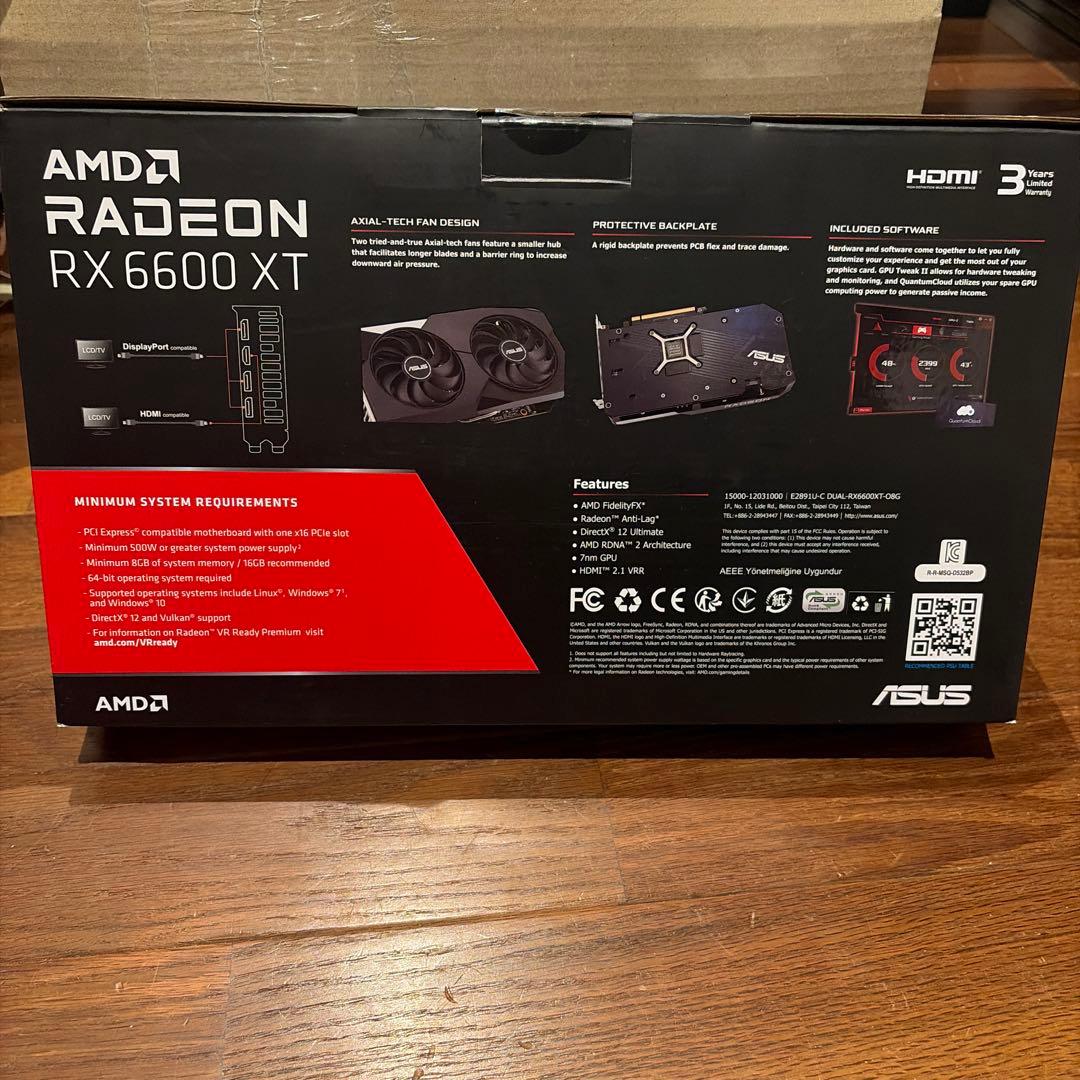 グラフィックボード・グラボ・ビデオカード ASUS Radeon RX 6600 XT 8GB OC