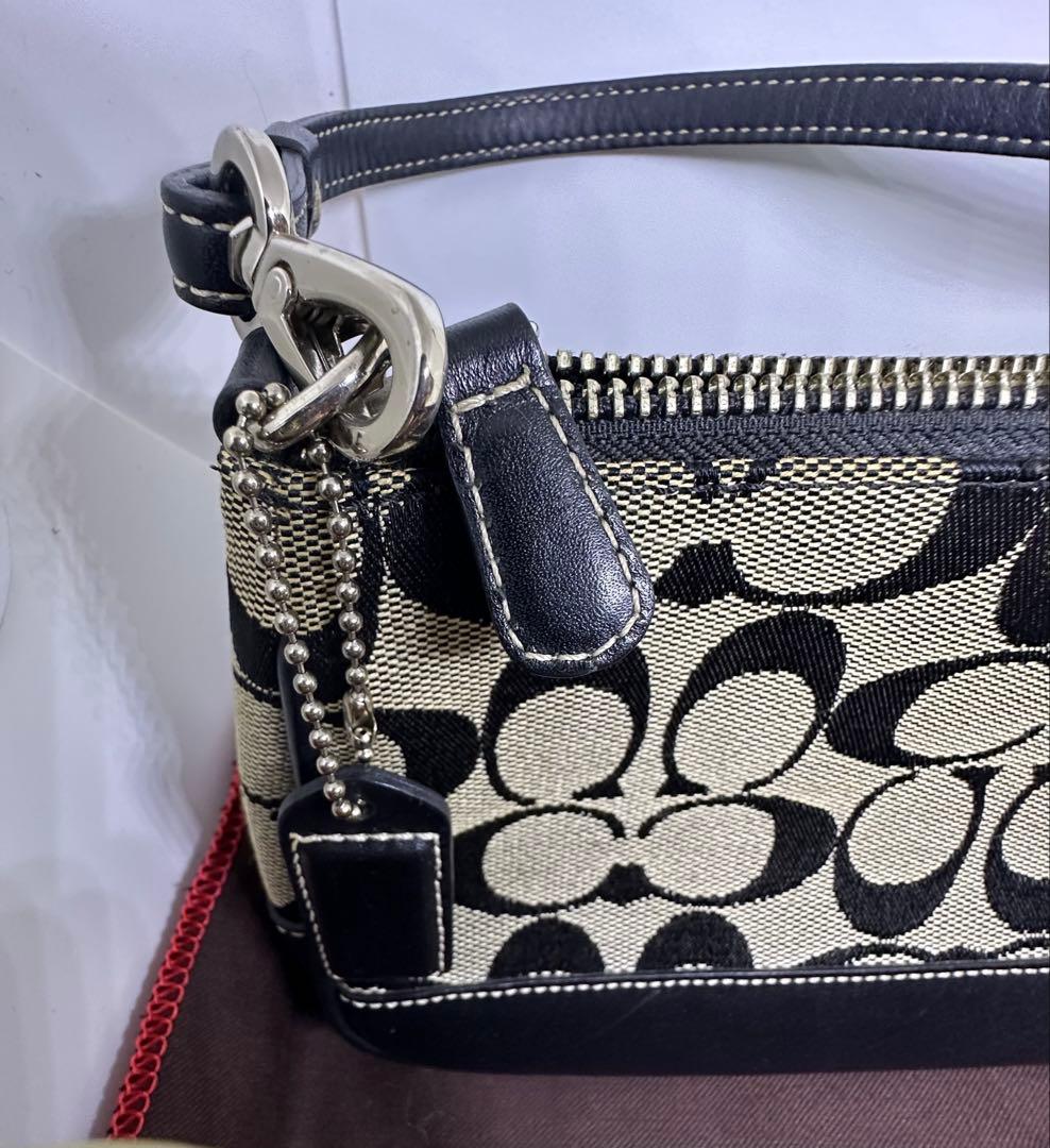 専用 美品 COACH アクセサリーポーチ シグネチャー キャンバス