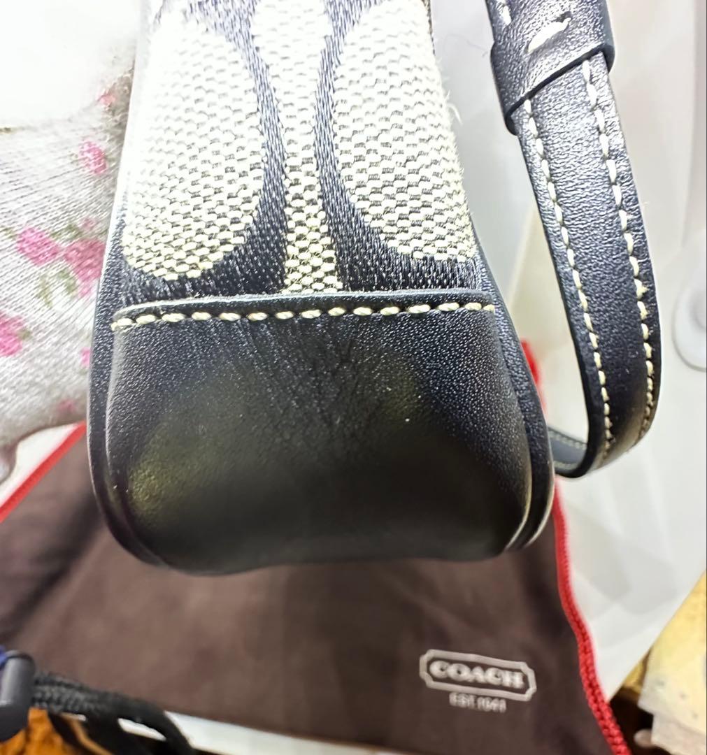 専用 美品 COACH アクセサリーポーチ シグネチャー キャンバス