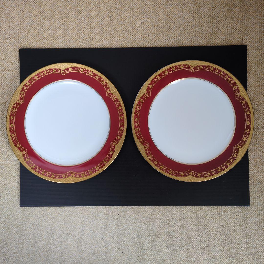 （未使用品）大倉陶園 アレキサンドリーヌ 26cm プレー2枚セット