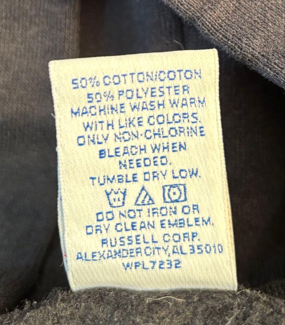 RUSSELL ATHLETIC　無地　裏起毛　メキシコ製　ジップアップパーカー