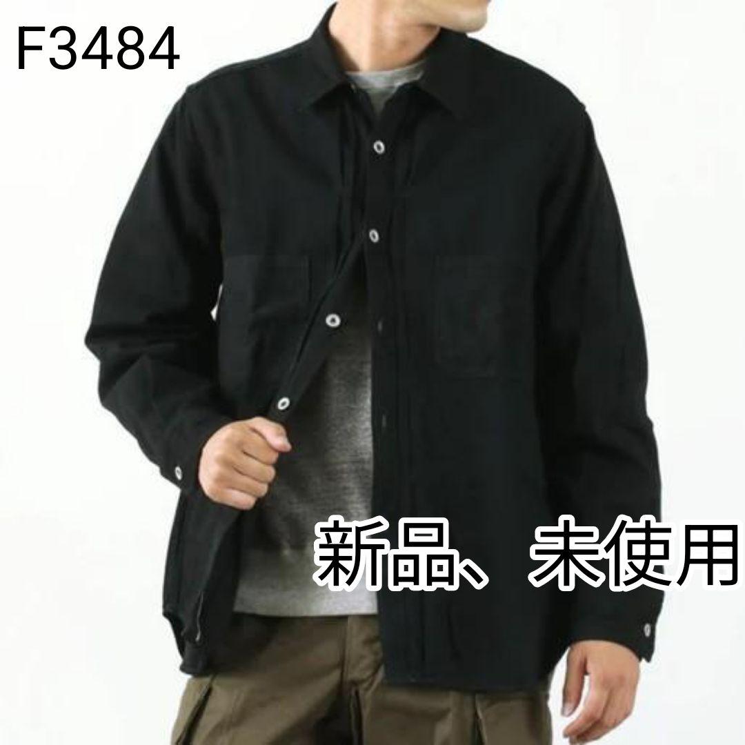 FOB FACTORY F3484 デニムコール マイナーシャツ ブラック Ｌ