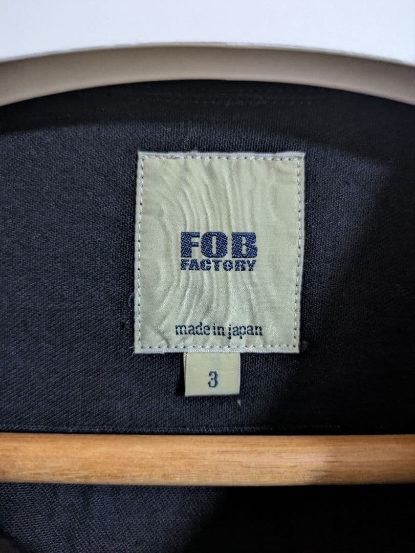 FOB FACTORY F3484 デニムコール マイナーシャツ ブラック Ｌ