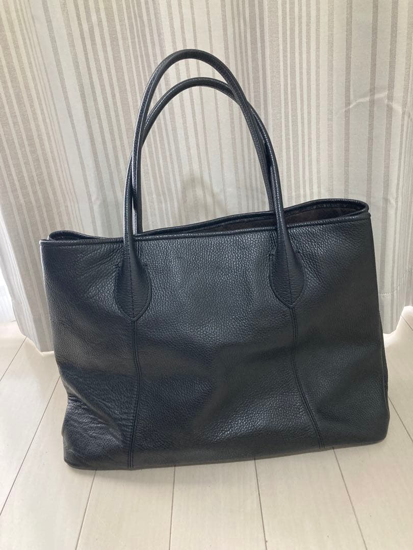 UNITED ARROWS ブラックレザートートバッグ