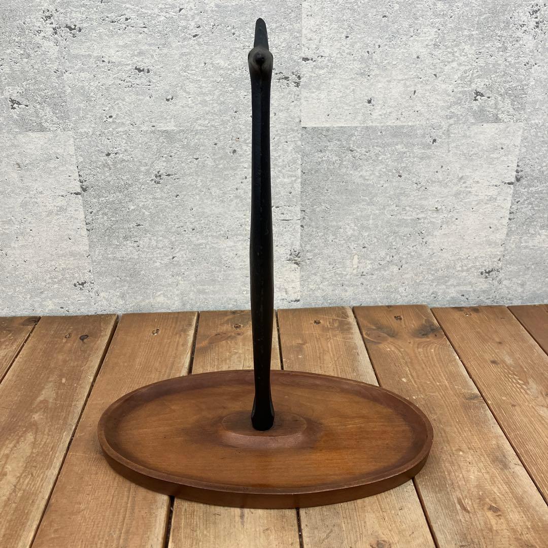 昭和レトロ 馬場忠寛 70年代 南部鉄器 木製 鹿のトレイ アクセサリートレー