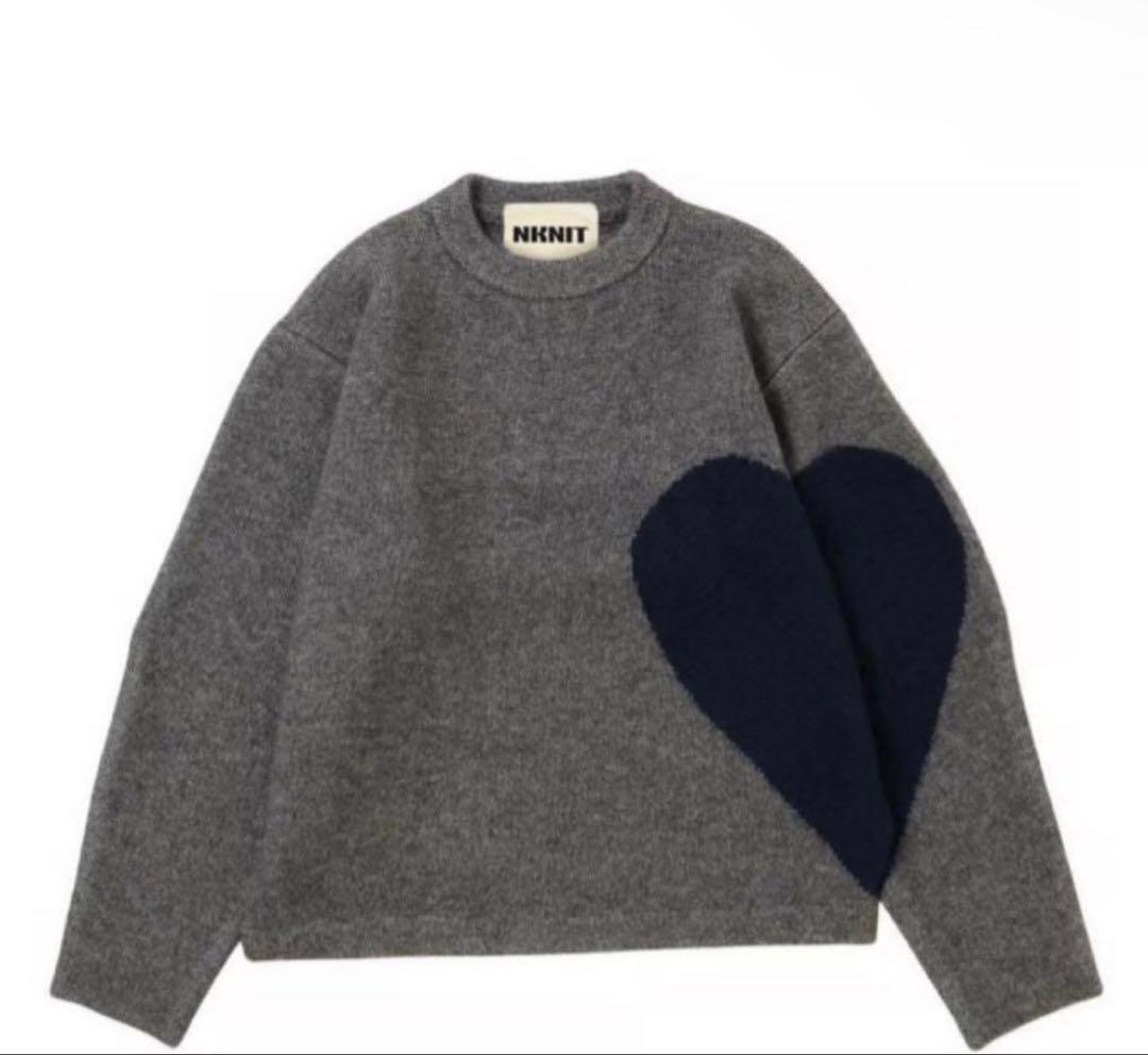 nknit ♡pattern KNIT ハートパターンニット
