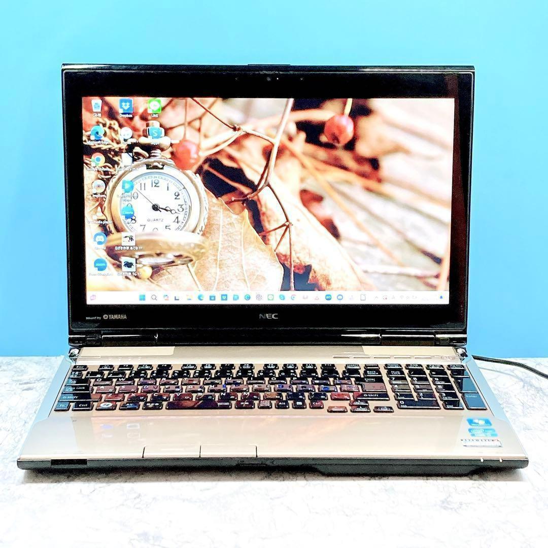 人気✨i7✨Win11✨ブルーレイ✨オフィス✨LAVIEゴールドノートパソコン