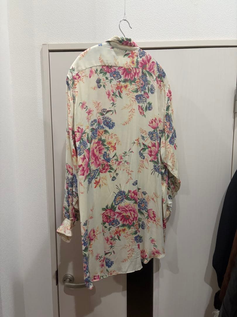 ラルフローレン usa製　シルク レーヨン シャツ　80s 花柄