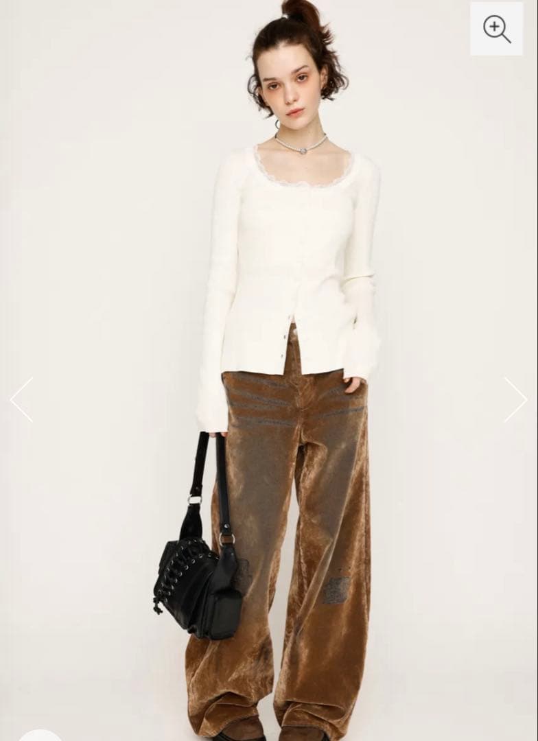 新品 SLY LACE DOCKING FRONT BUTTON トップス