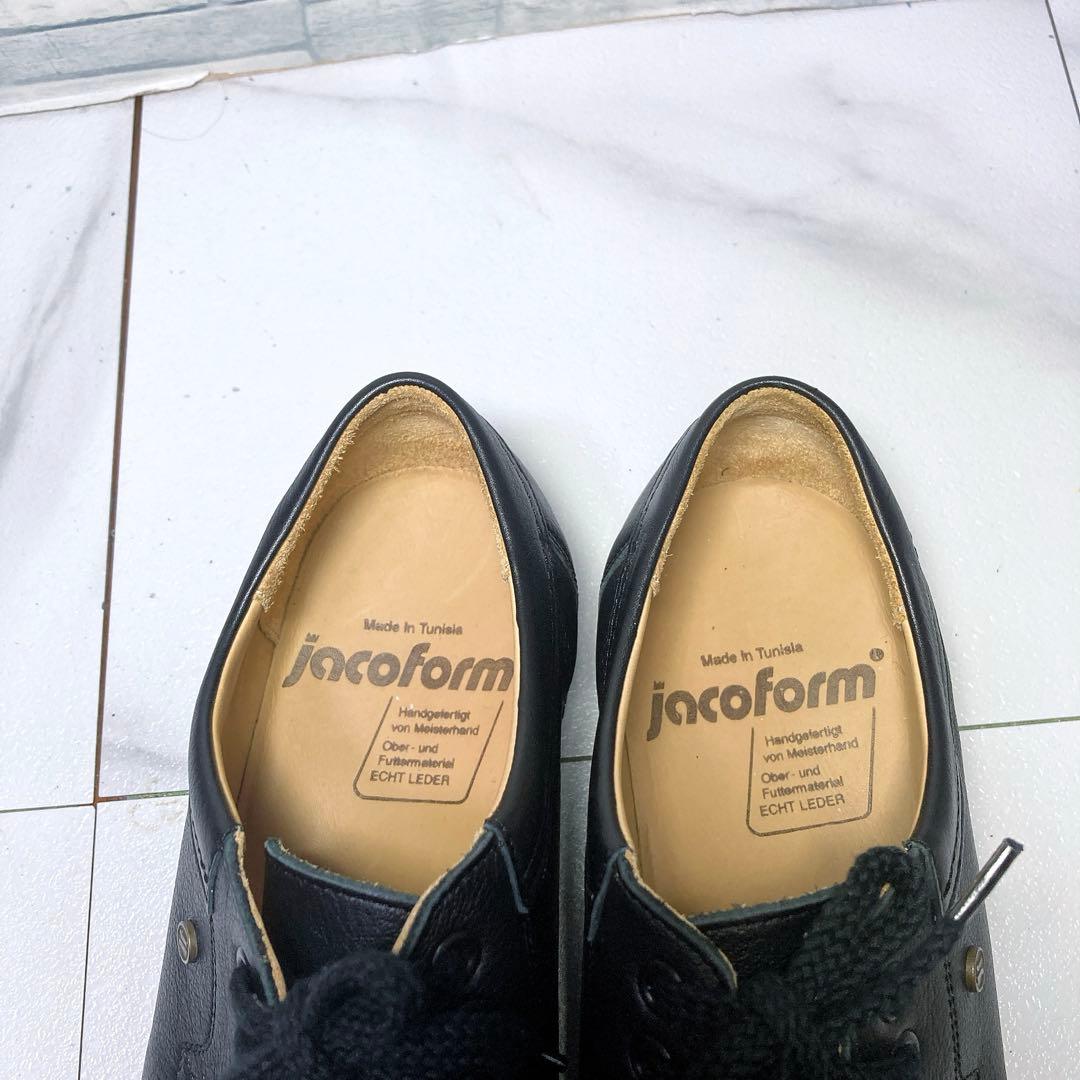 極美品 jacoform ヤコフォーム コンフォートシューズ 革靴 黒 24.5