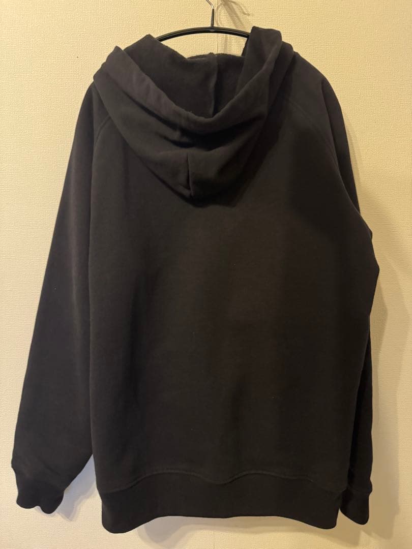 comoli コットン裏毛ジップパーカー　ブラック　サイズ3 24AW