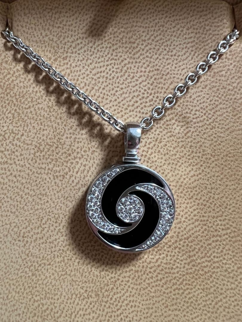 BVLGARI アレグラオプティカル オニキス・ダイヤ ペンダントネックレス