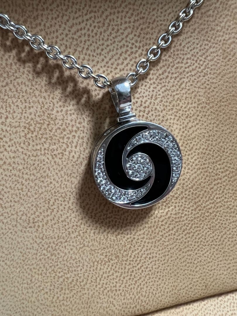 BVLGARI アレグラオプティカル オニキス・ダイヤ ペンダントネックレス