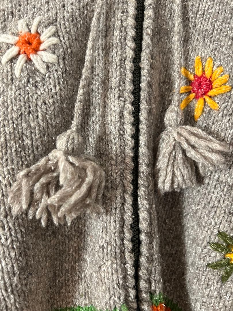 エグアドル　ニット　フードパーカー　itimi toro otoe