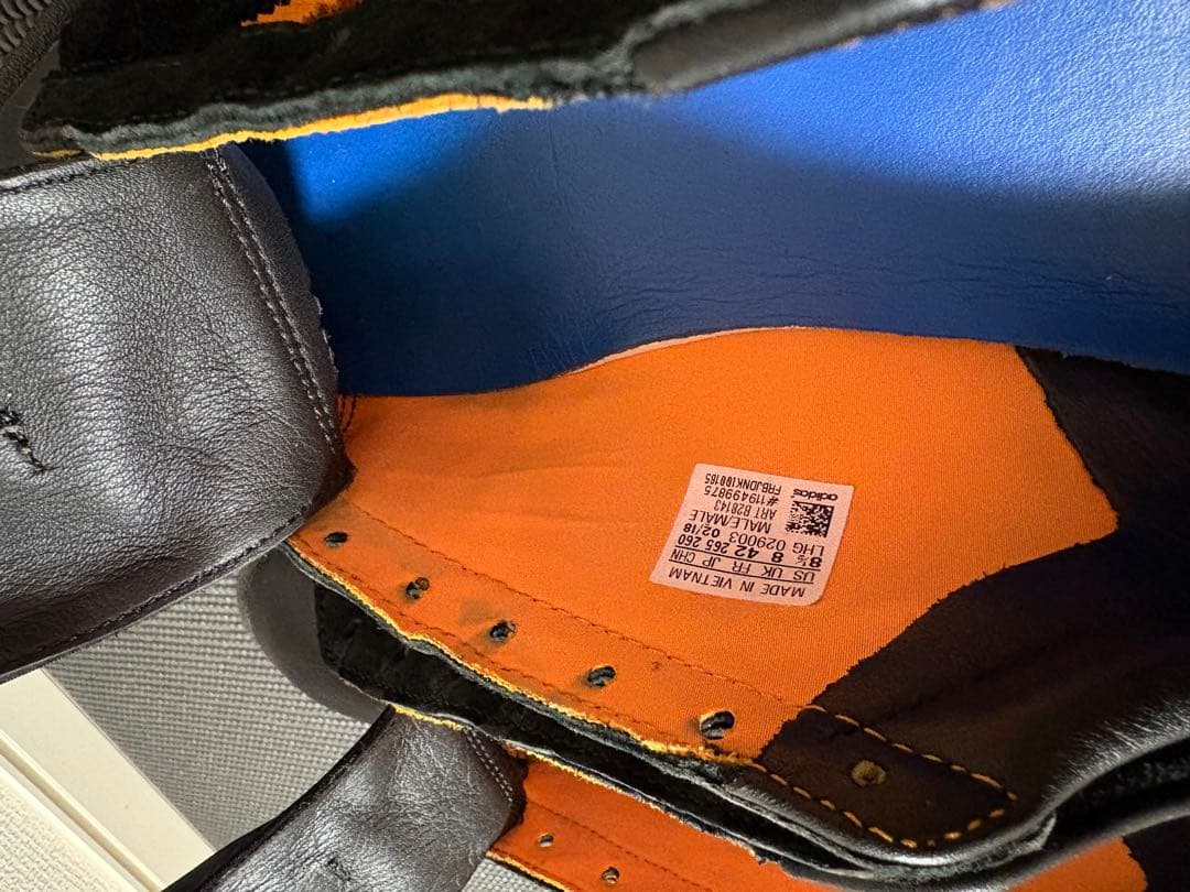 ポーター アディダス オリジナルス キャンパス ブラック オレンジ 26.5