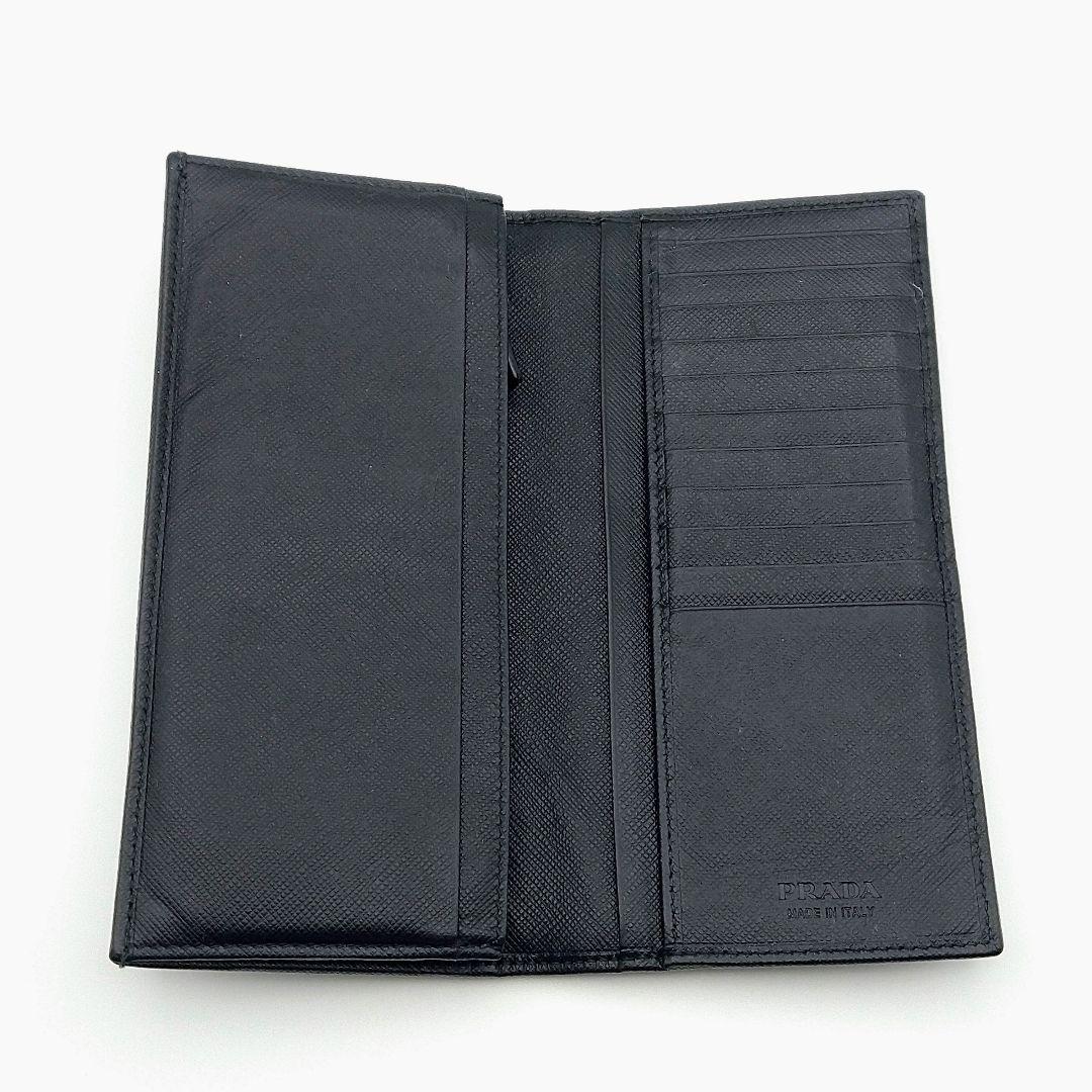 PRADA プラダ サフィアーノ 長財布 札入れ カード入れ 黒 トライアングル